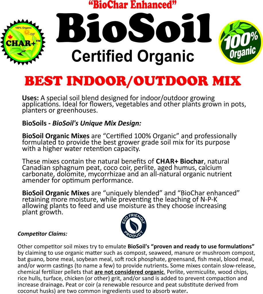 BioSoil Best Indoor/Outdoor Mix Information