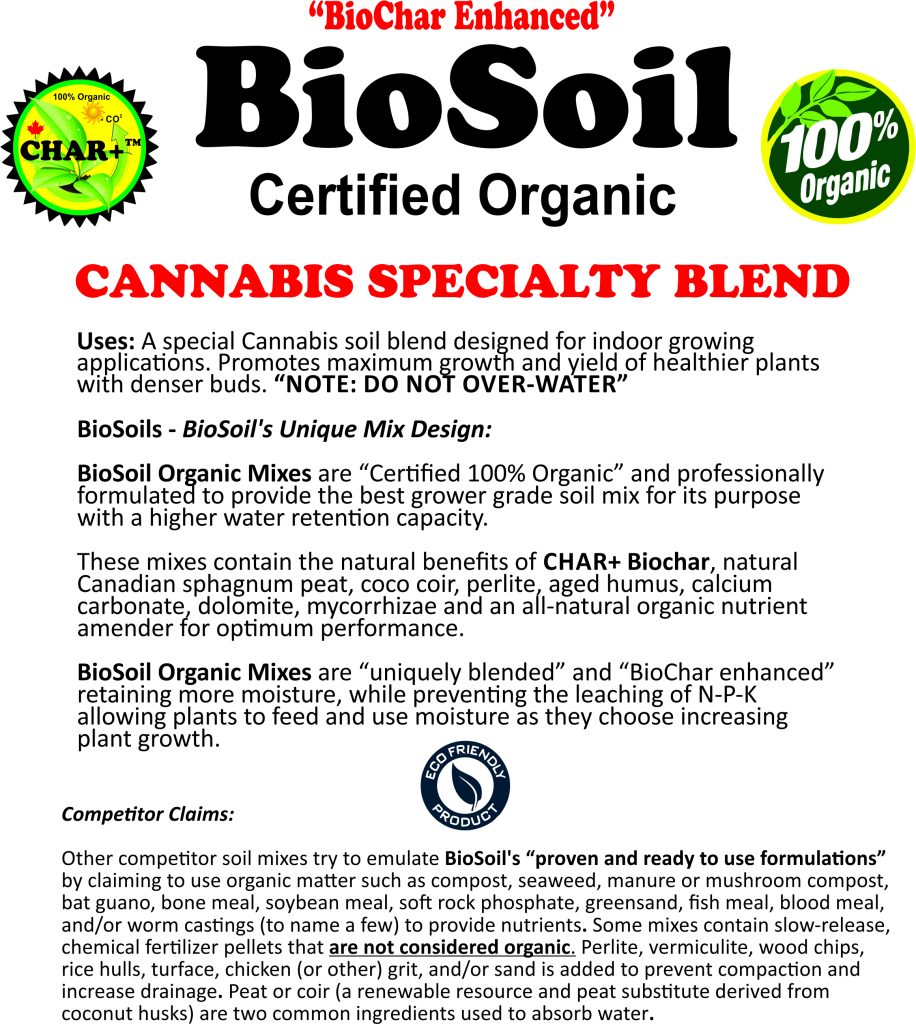 BioSoil Cannabis Blend Information